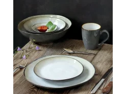 Plato postre Shadow Nacre 20.5 cm (Lote de 6) Marrón Gres Reactivo Esmaltado