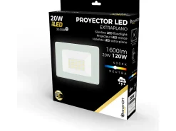7H SEVENON Iluminación Exterior^Proyector LED 20W Ultraslim de Exterior IP65 Orientable 4000K 30000H 7hSevenOn Blanco