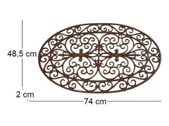 Best For Boots Felpudo^Rascador ovalado de hierro fundido 74 x 48 cm Marru00f3n