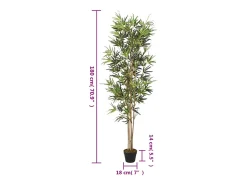 Árbol de bambú artificial con 1104 hojas verde 180 cm ES112338