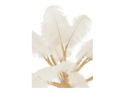 Árbol de plumas con base de metal dorado de 90x90x120 cm