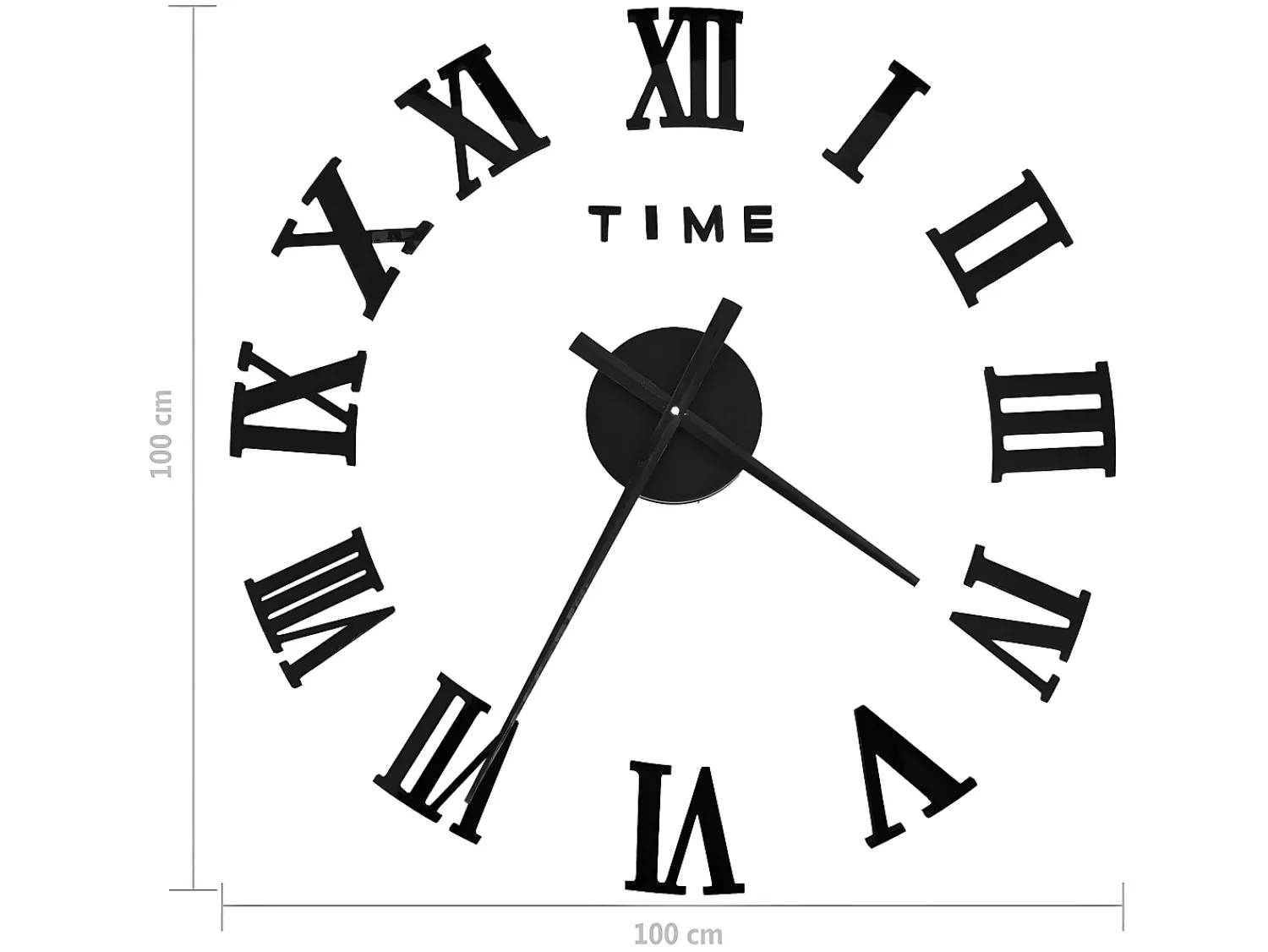 Sale Reloj 3D de pared con diseño moderno 100 cm XXL ES405481 Negro