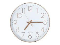 vidaxl Reloj De Pared^Reloj de pared redondo /dorado Ø30 cm Rosa