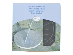 Clearance ESSCHERT DESIGN Reloj de sol en esquisto Gris
