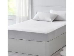 PIKOLIN Ropa De Cama^Sábana bajera 90x200cm| HOME| Algodón| Percal| Extrasuave Blanco