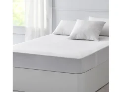 PIKOLIN Ropa De Cama^Sábana bajera y protector colchón 180x196cm| PKH| 2 en 1| Impermeable Blanco