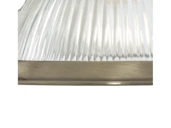 Searchlight American Diner 1 ljus vgglampa antik mssing med ribbad glasskrm, E27