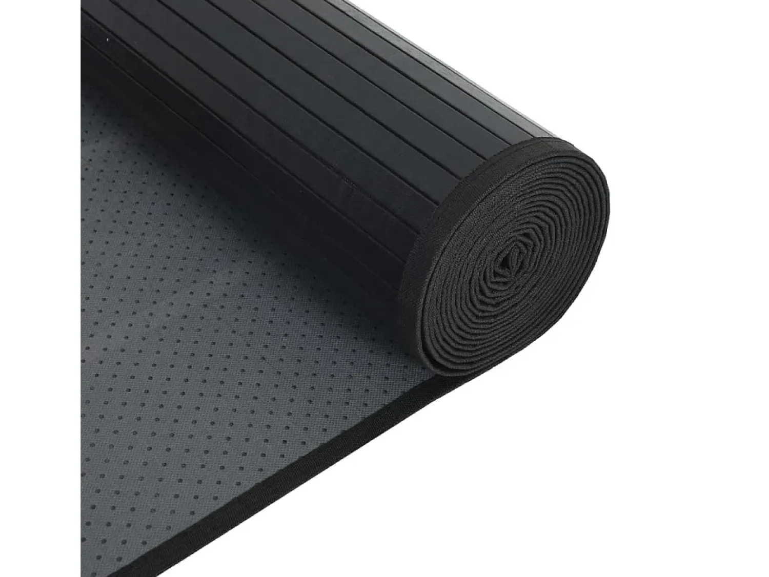 Clearance Garden Furniture Senad Alfombra rectangular bambú 70x100 cm Negro