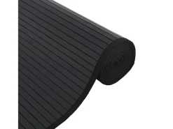 Clearance Garden Furniture Senad Alfombra rectangular bambú 70x100 cm Negro