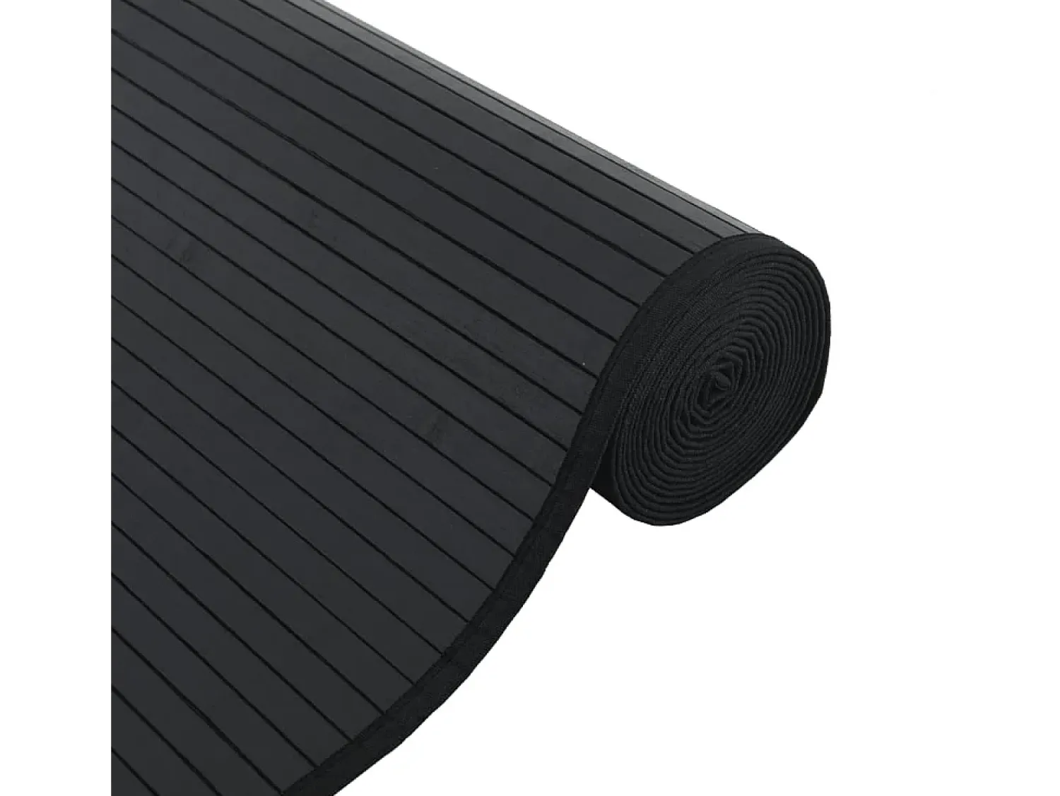 Clearance Garden Furniture Senad Alfombra rectangular bambú 70x100 cm Negro