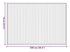 Clearance Garden Furniture Senad Alfombra rectangular bambú 70x100 cm Negro