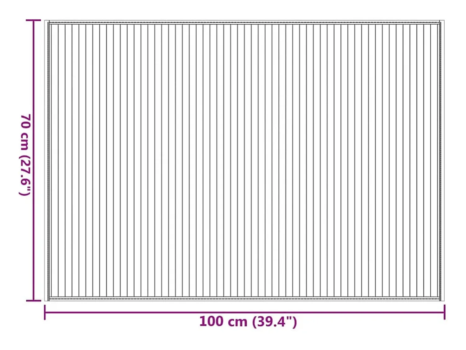 Clearance Garden Furniture Senad Alfombra rectangular bambú 70x100 cm Negro