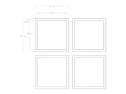 Set de 4 Espejo de pared - NOG - DECOWOOD
