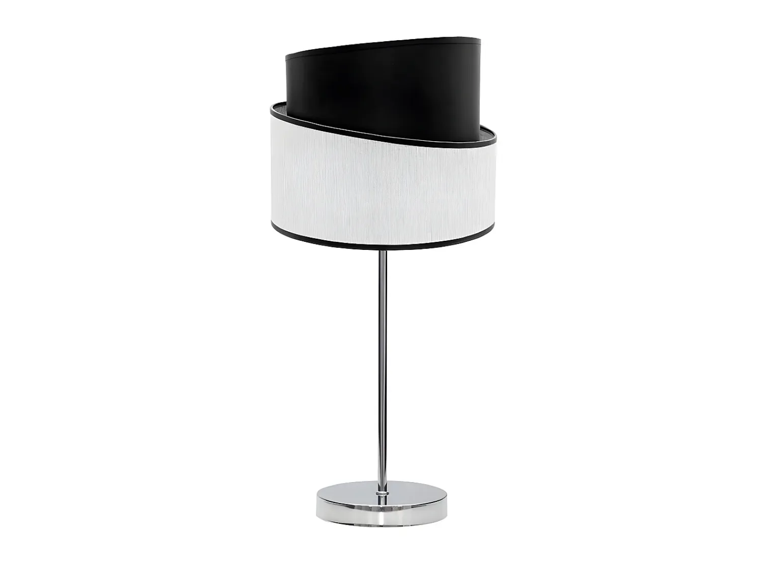 AKUNADECOR Lámpara De Mesa^Sobremesa Cromo/blanco/negro Modelo Hara 1xe14 Plateado