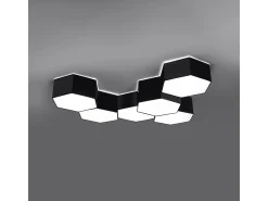 Sollux Lighting Sunde Plafón Decorativo Empotrado, Negro, 13,5cm