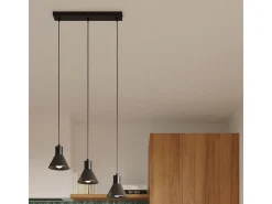 Sollux Lighting Taleja Lámpara de Techo Colgante Dome, Negro, 1x E27