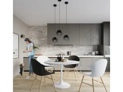 Sollux Lighting Tulos Lámpara de Techo Colgante Bar, Negro, 3x E27