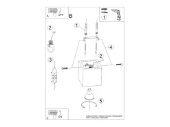 Sollux Lighting Plafón^Sollux QUAD - 1 Downlight de superficie de madera natural, GU10 Marru00f3n
