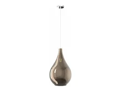 Sosp. Cromo 1 Luce Vetro Grande Bronzo