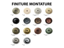 Sospensione Classico Asti Ferro E Ceramica Ottone Satinato Decorato 1 Luce E27