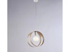 Clearance Sospensione Moderna 1 Luce Peter In Ferro Bianco Tortora Taglio Laser Topo