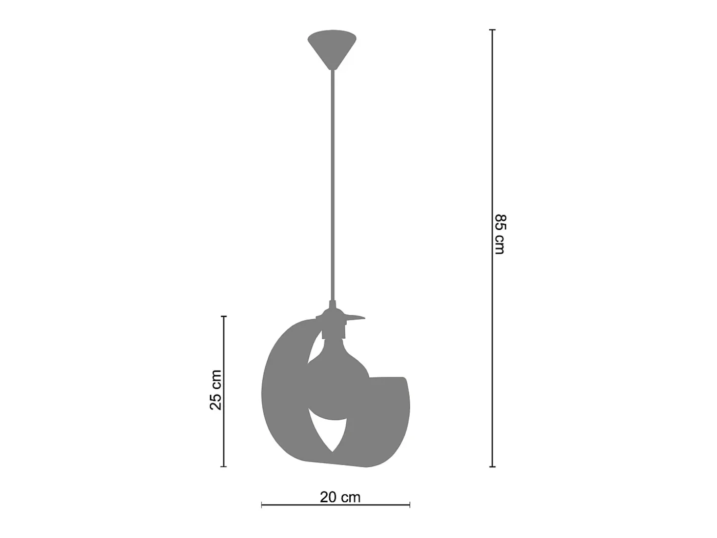 *Suspensión DE NIÑOSTOSEL ,metal ,Blanco, A85xD20xP 20cm