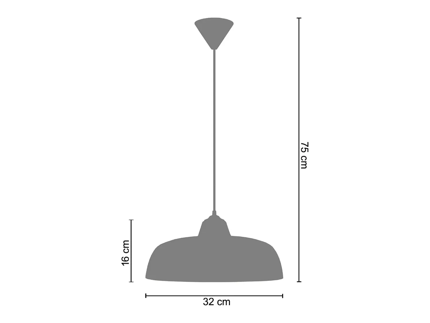 TOSEL Suspensión ,metal,Rosa ,A75xD32xP32cm Rosa palo