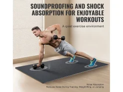 Tapete Entrelazado SucceBuy de 1.4 cm de Grosor para Gimnasio, 25 Piezas, Superficie de Goma, Color Negro y Azul