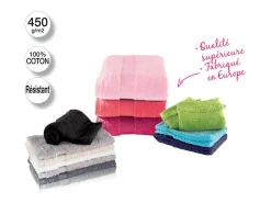 Toalla de baño Atmosphera Algodón Blanco 450 g/m² (70 x 130 cm)