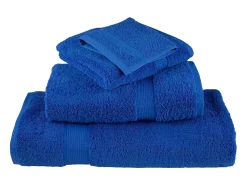 Toallas de baño 2 uds 100% algodón azul 100x150 cm 600 gsm ES602999