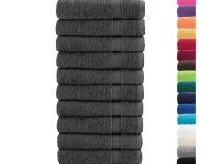 Ropa De Cama|Textil De Baño^Toallas de baño 10 uds 100% algodón antracita 100x150 cm 600gsm ES427719 Gris antracita