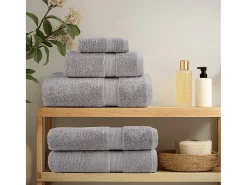 Ropa De Cama|Textil De Baño^Toallas de baño 4 uds 100% algodón 100x150 cm 600 gsm ES934950 Gris
