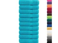 Sale Toallas de baño 10 uds 100% algodón verde 100x150 cm 600 gsm ES147891 Azul