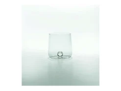 Vaso Bilia de vidrio borosilicato color azafrán, juego de 6 piezas, color transparente