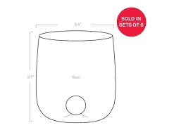 Vaso Bilia Zafferano de vidrio borosilicato, juego de 6 piezas, color azul Amarillo