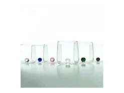 Vaso Bilia Zafferano de vidrio borosilicato juego de 6 piezas Color ámbar