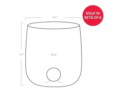 Vaso Bilia Zafferano de vidrio borosilicato, juego de 6 piezas, color verde