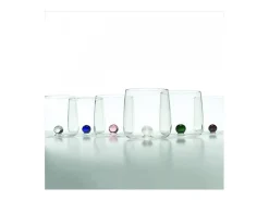 Vaso^Vaso Bilia Zafferano de vidrio borosilicato, juego de 6 piezas, color gris Amarillo