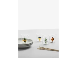 Vaso de vidrio borosilicato, Pez y Alga, amarillo/ámbar 350 ml, Marine Garden