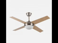 Ventilador Dc Ciro Niquel Haya E27 Con Mando A Distancia
