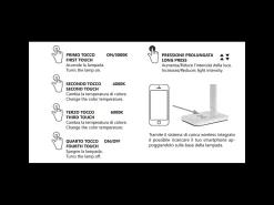 VERA - Lámpara de mesa LED CCT con carga inalámbrica sin cables Blanco