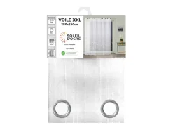 Visillo con ojales para ventana salediza 280x250 cm MAELIS blanco, no Soleil d'ocre