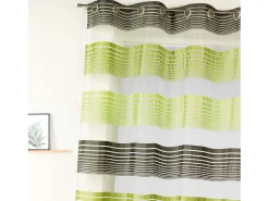 Visillo en organza a finas rayas horizontales