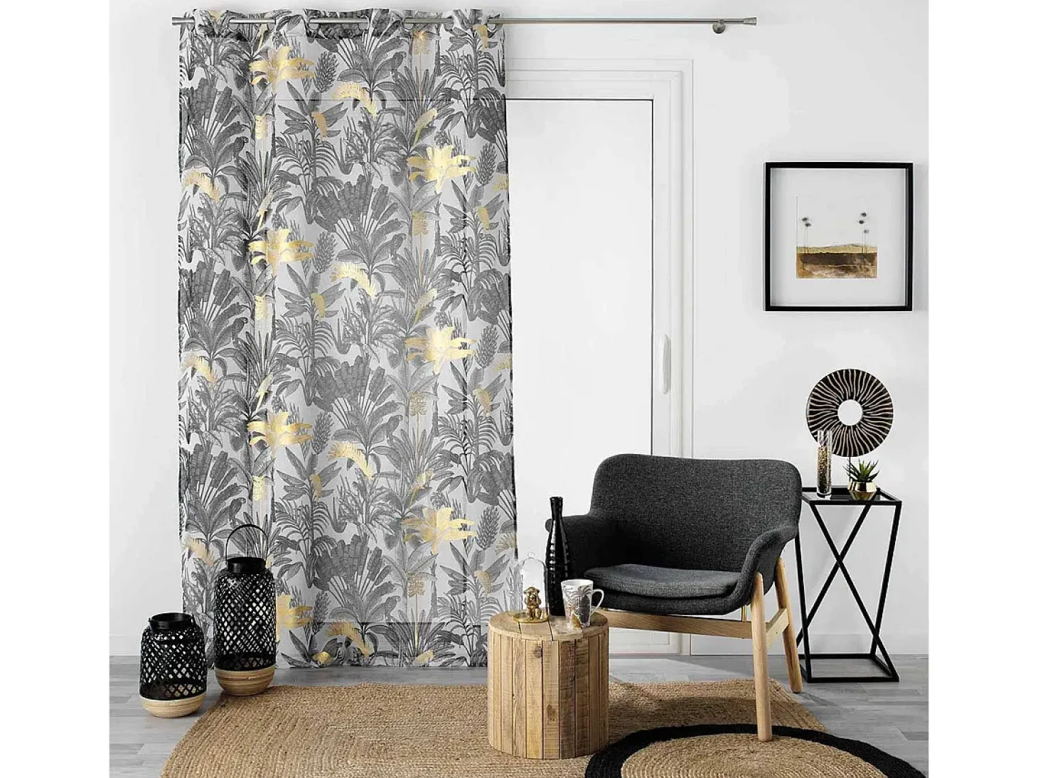 Visillos exóticos con estampados metálicos