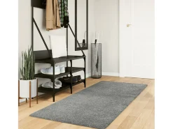 Vito Alfombra peluda de pelo largo moderna PAMPLONA verde 80x200 cm