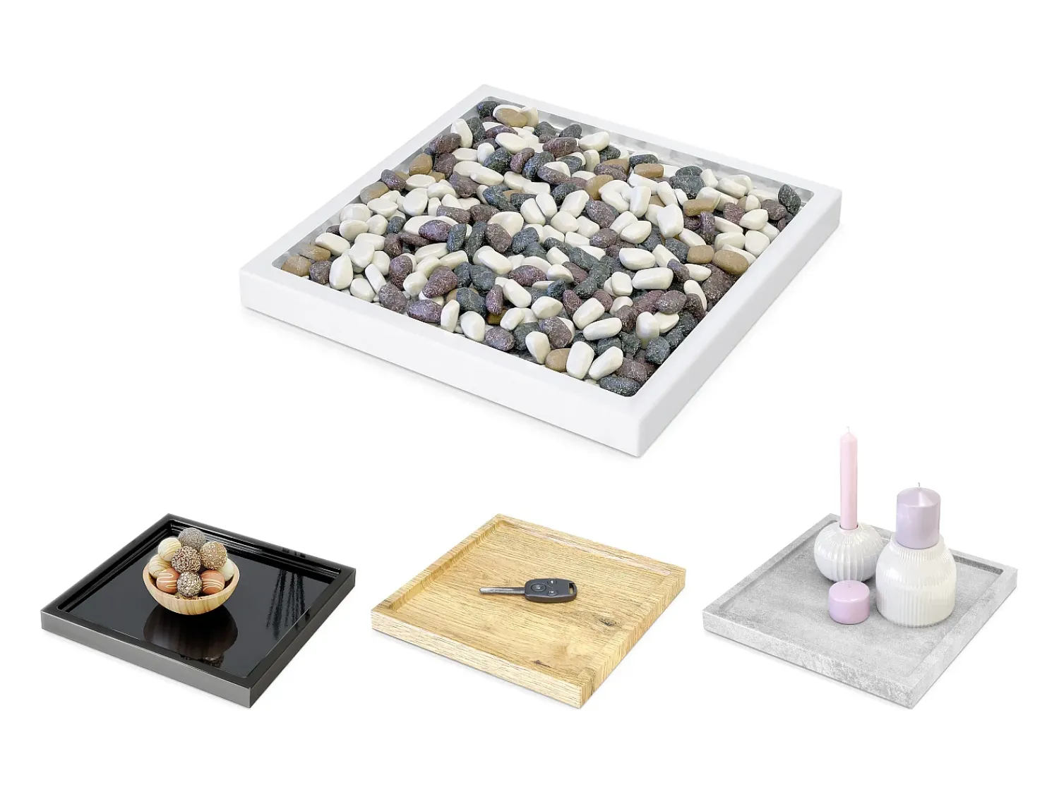 Discount Vladon Cuenco decorativo Maya, moderno Plato decorativo cuadrado, Roble natural (20 x 1,8 x 20 cm) Color natural claro