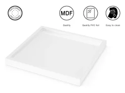 Outlet Vladon Cuenco decorativo Maya, moderno Plato decorativo cuadrado, (20 x 1,8 x 20 cm) Negro