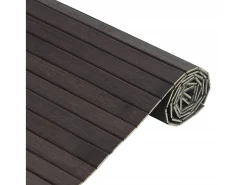 Wakil Alfombra rectangular bambú marrón oscuro 70x300 cm