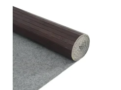 Wakil Alfombra rectangular bambú marrón oscuro 80x300 cm
