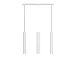 Xena Sospensione 3 Luci Rettangolare Bianco Con Cavo Cm.250 E Rosone Bianco